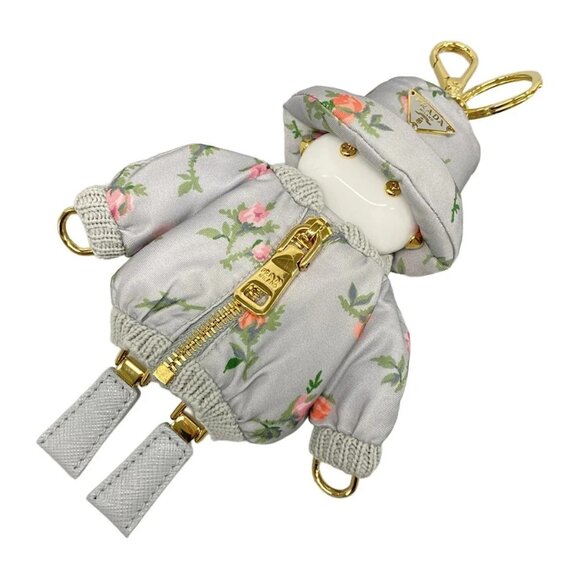 Prada Accessories - PRADA Soft robot Re-Nylon keychain charm with shoulder strap 1TT181 Light Blue